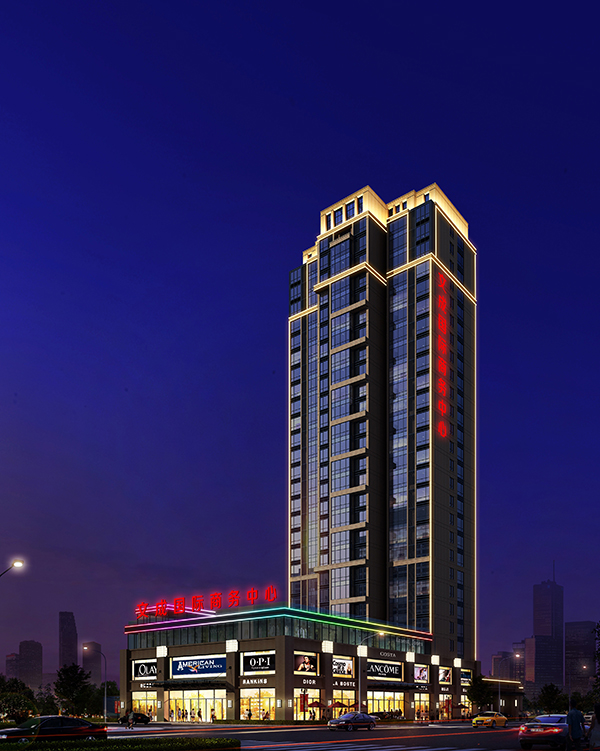 文成國(guó)際商務(wù)樓體亮化